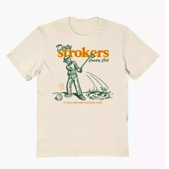 Spencer’s Dirty Strokers Golfing T Shirt Adult Medium NWT - Picture 1 of 3